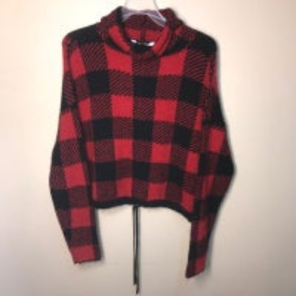 Red buffalo plaid no boundaries juniors soft sweater size medium 7/8